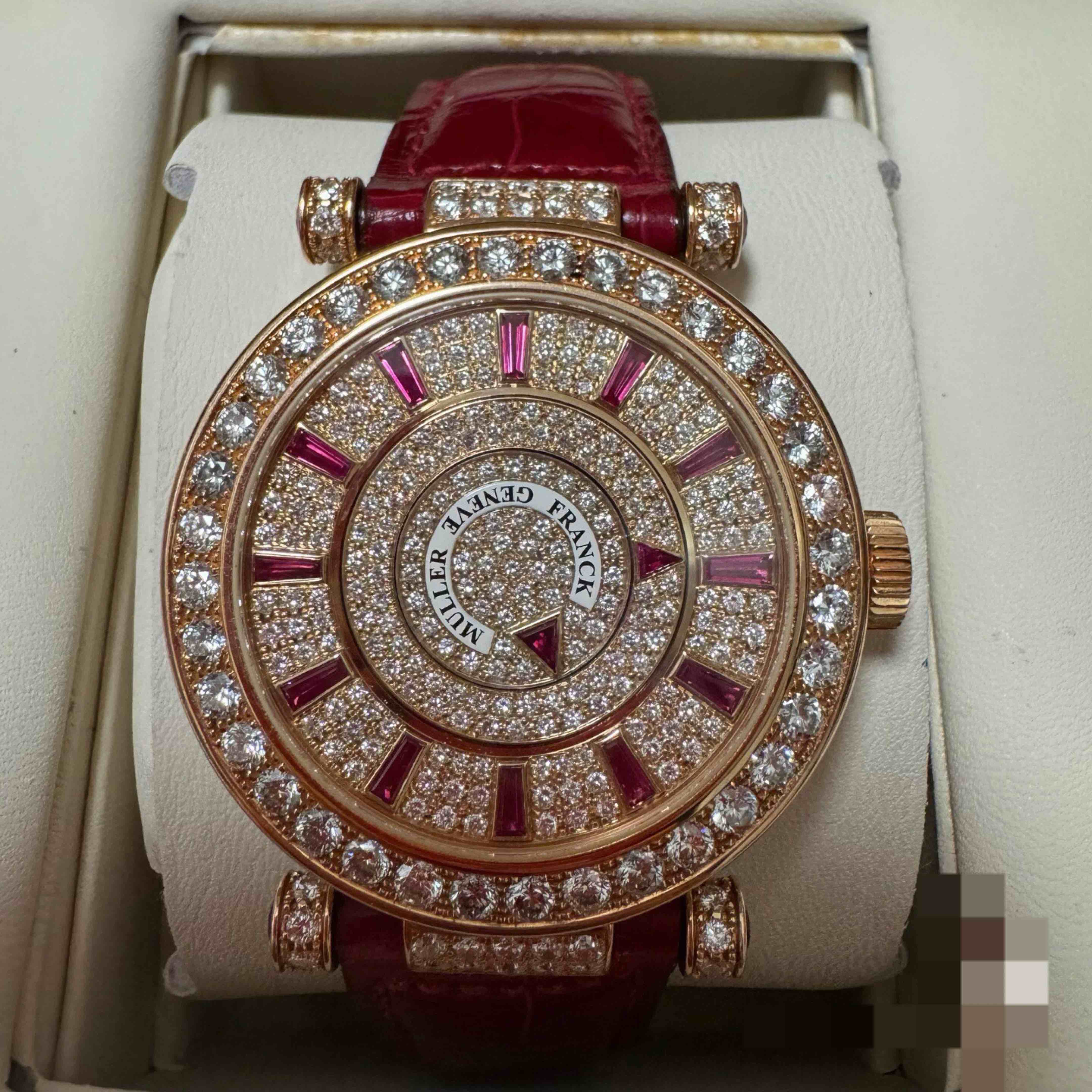 99新 Franck Muller/法兰克穆勒 法穆兰18K玫瑰金镶嵌满天星39mm 