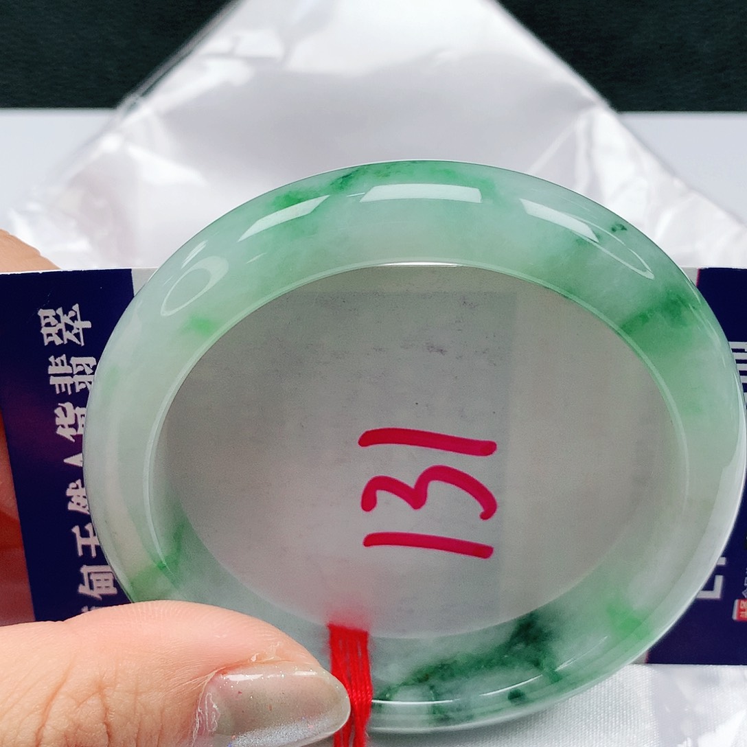 翡翠手镯未镶嵌55圈缅甸天然翡翠A货