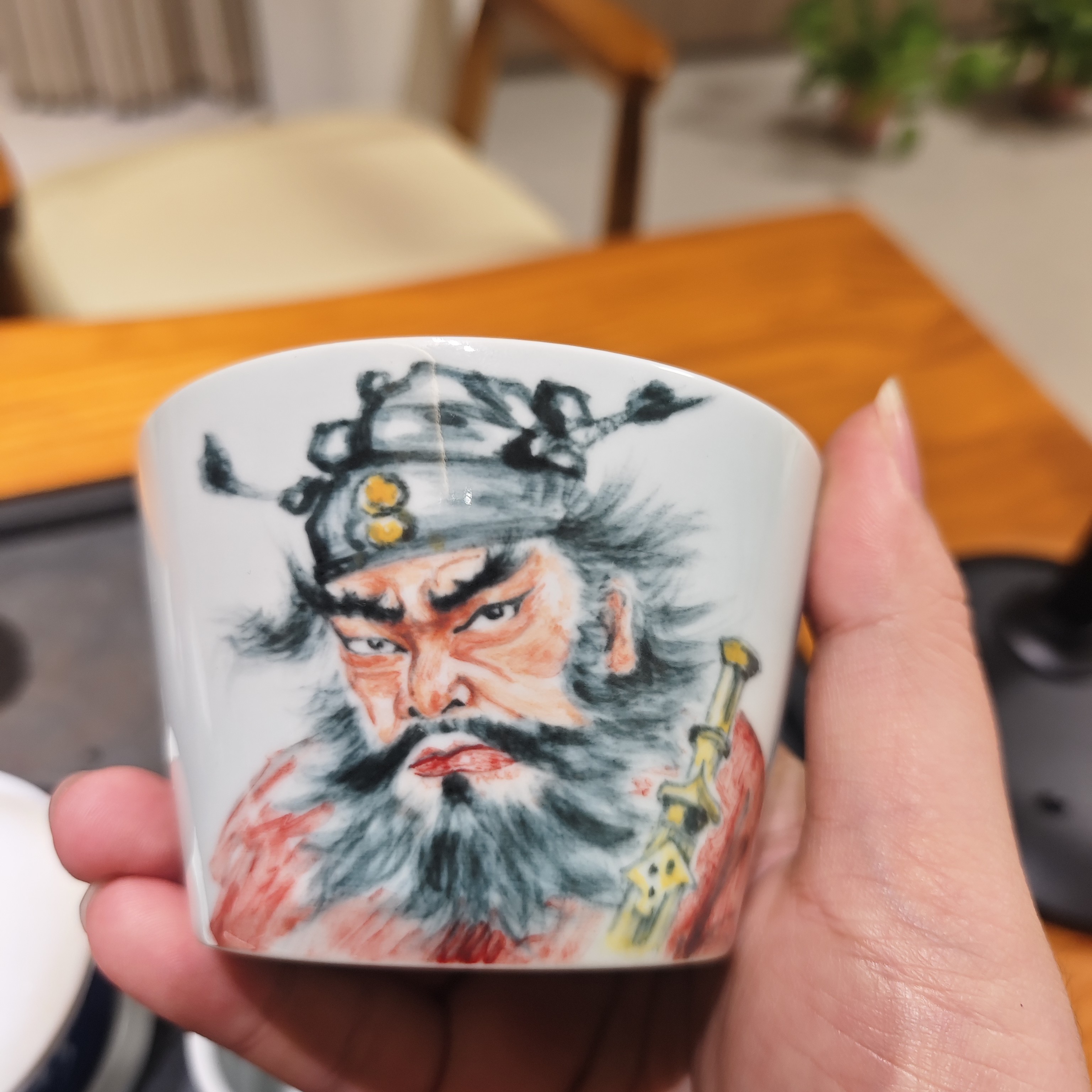 景德镇釉下彩高温手工手绘钟馗主人杯