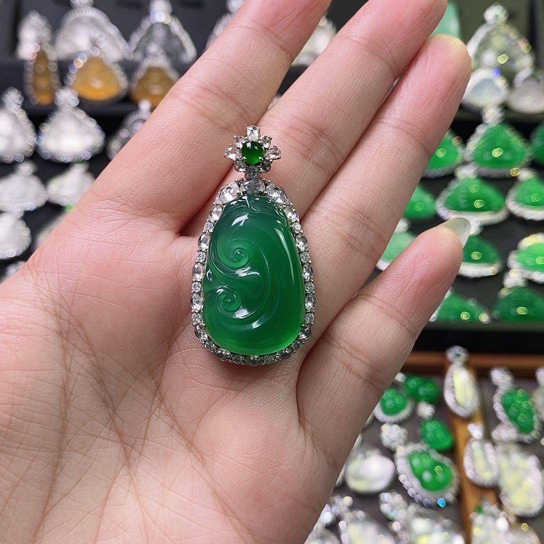 玛瑙/玉髓颈饰银S925镶嵌舒*情