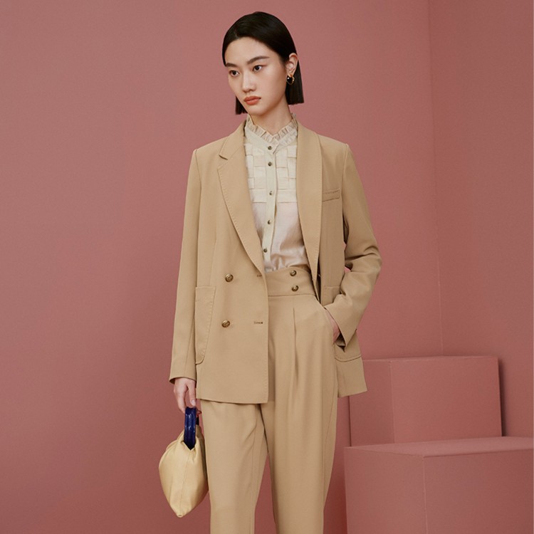 【小花专属】曼德诗气质时尚休闲宽松设计师职业通勤西服