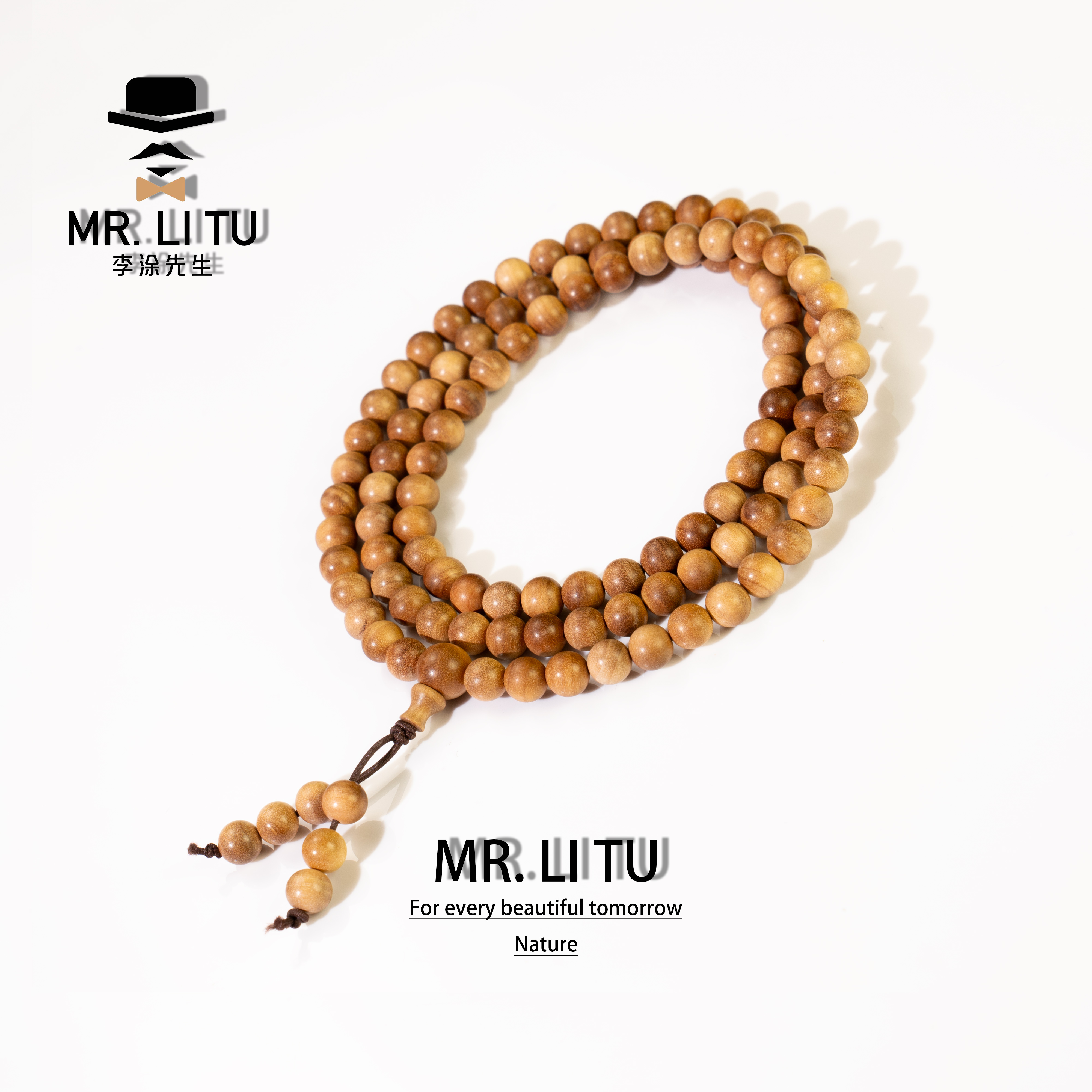 印度迈索尔老山檀6mm*108颗横纹多圈适合男女佩戴