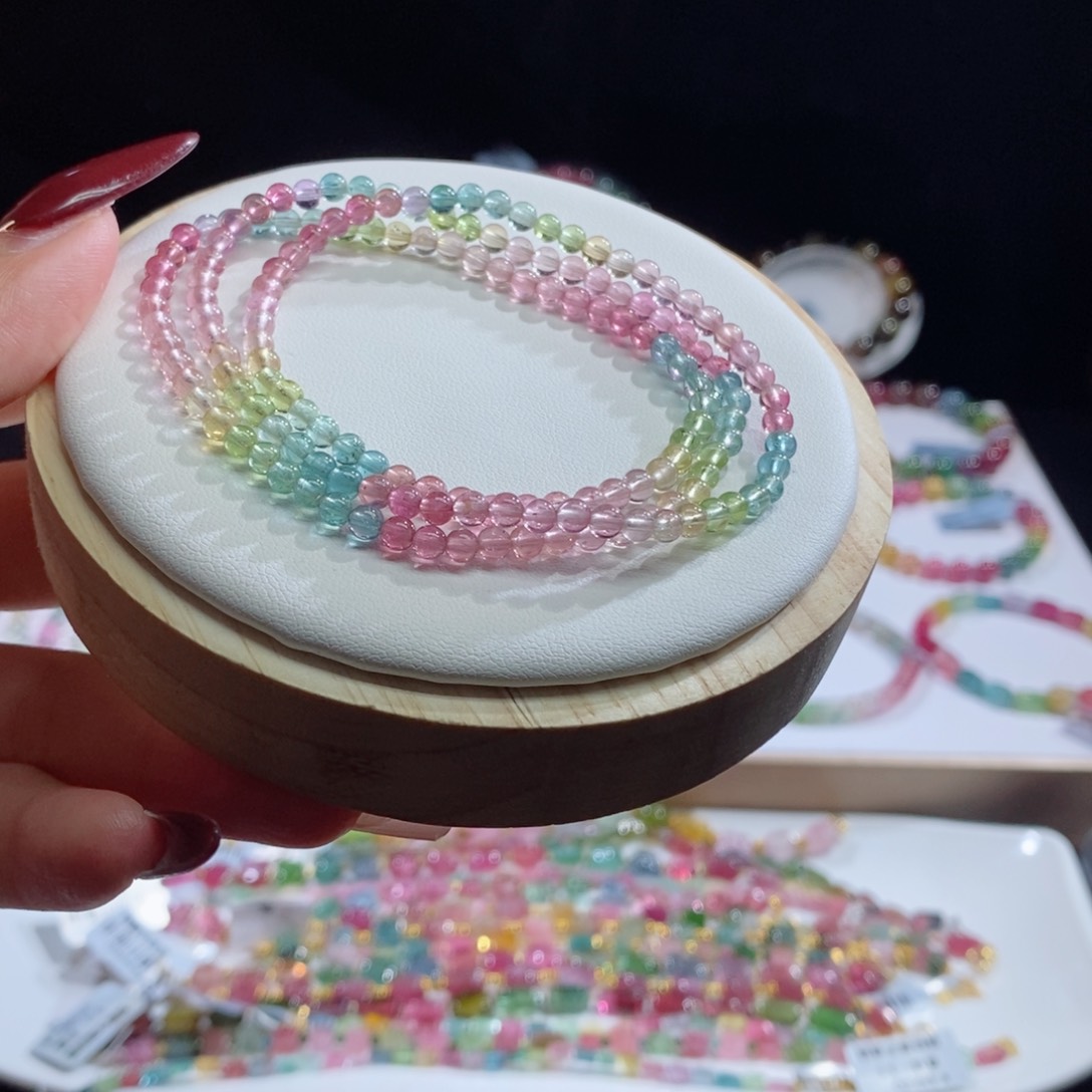 碧玺手链未镶嵌三圈