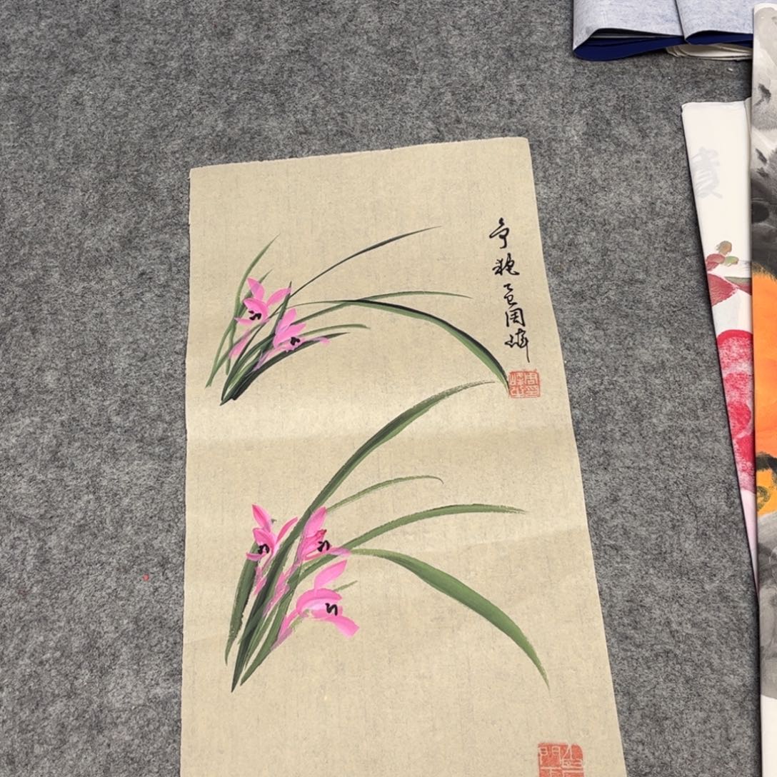 国画12.6纯手绘无边框作品