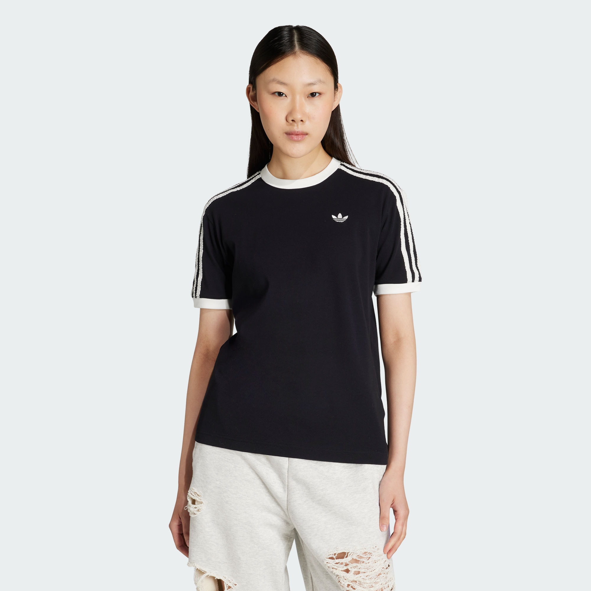 adidas/阿迪达斯RUFFLE T-SHIRT SS25时尚百搭运动短袖T恤 KC8819