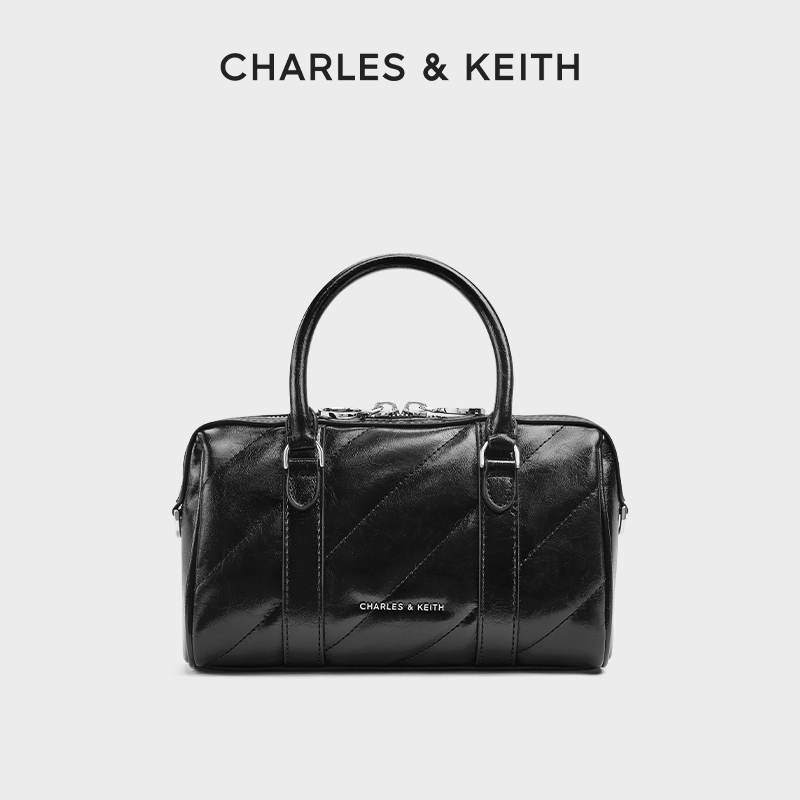 CHARLES & KEITH【流光风】25冬季新款多背法链条波士顿包30151559