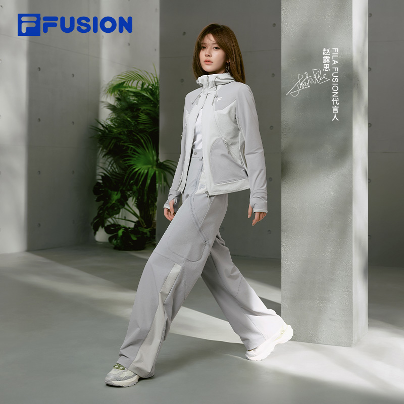 FILA FUSION女装春季宽松透气新款赵露思同款梭织外套T11W511704