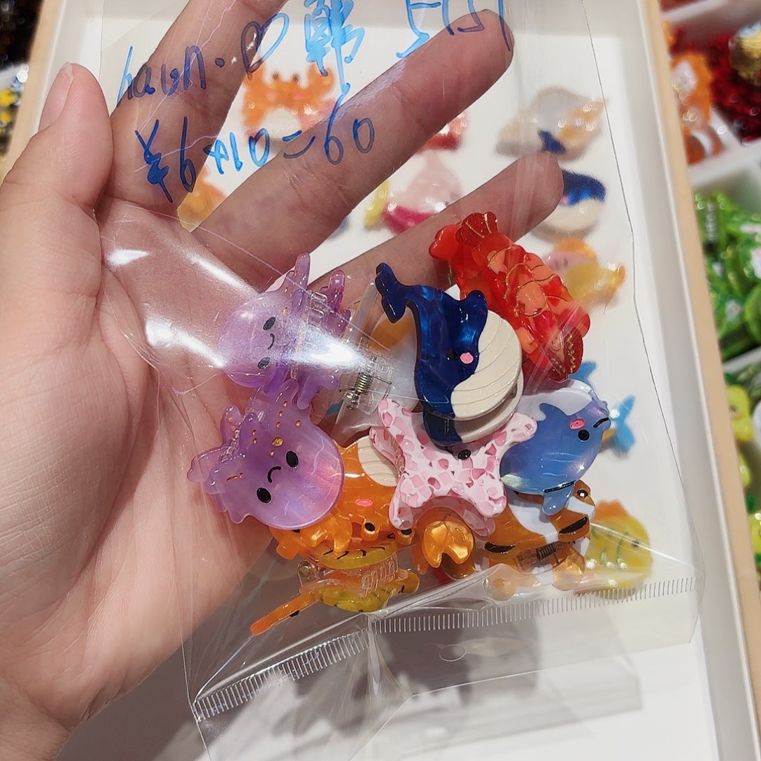 h***韩非金属发饰一组10个小可爱