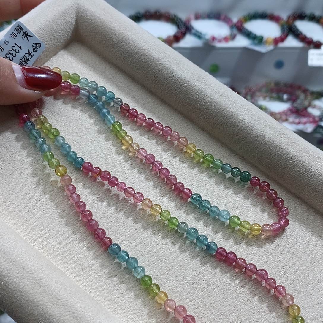 碧玺手链未镶嵌多样性发一条