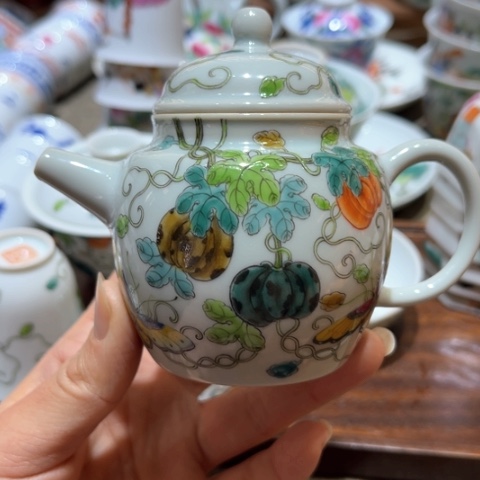 手绘茶杯盖碗陶瓷