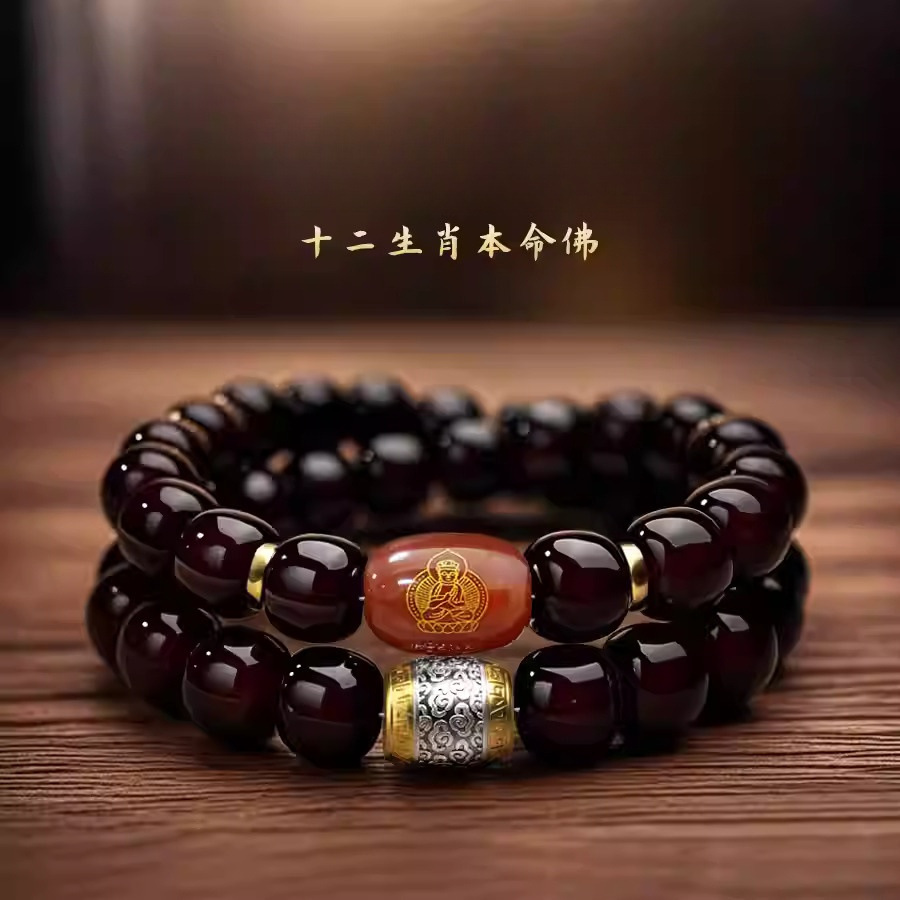 【新晓风桥】溏心老料菩提根手串双圈守护男女生红色菩提手串