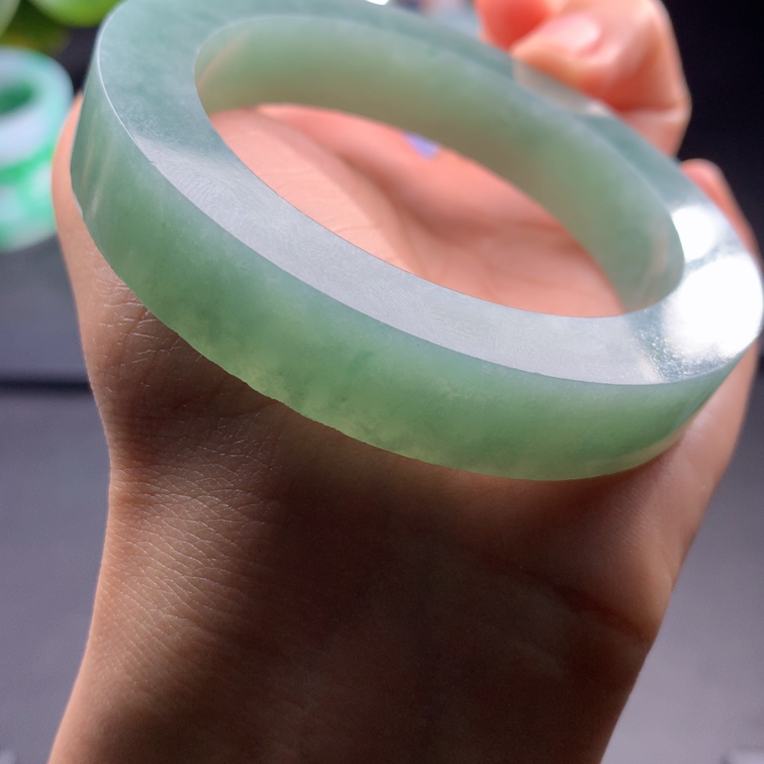 定制翡翠手镯未镶嵌爱*海