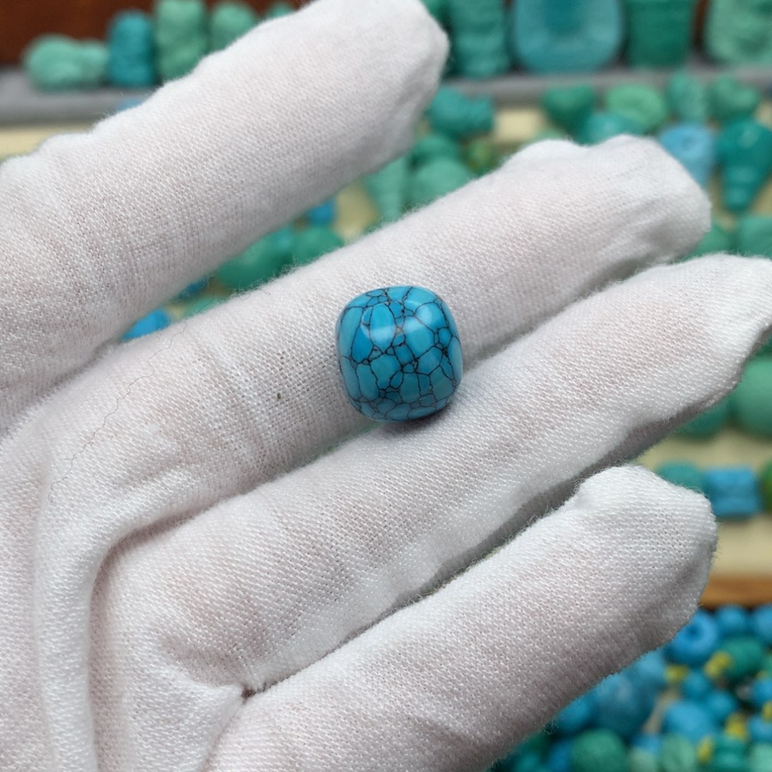 高瓷蓝网花老型珠尺寸12.5