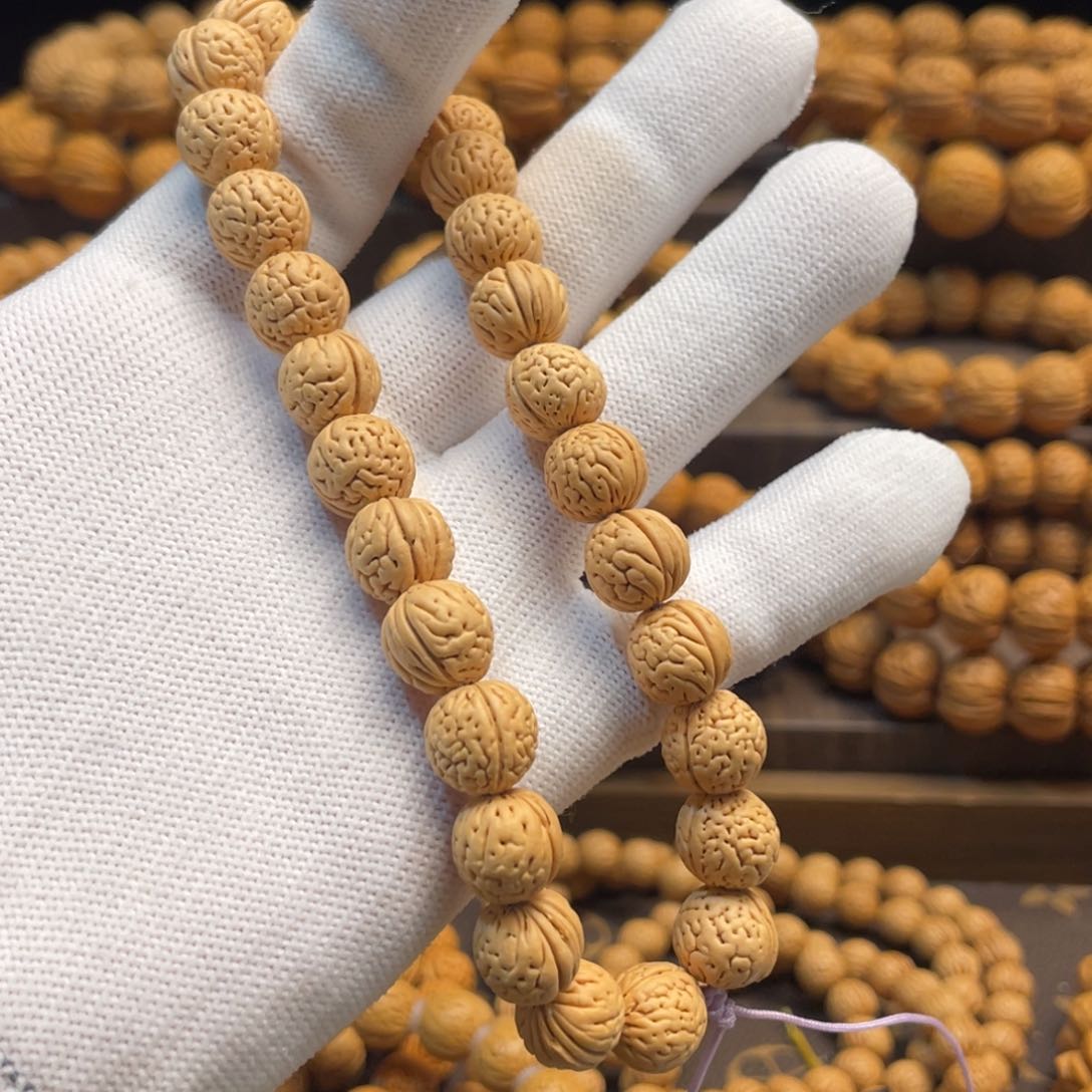 吊坠桃核野生脑纹小金豆