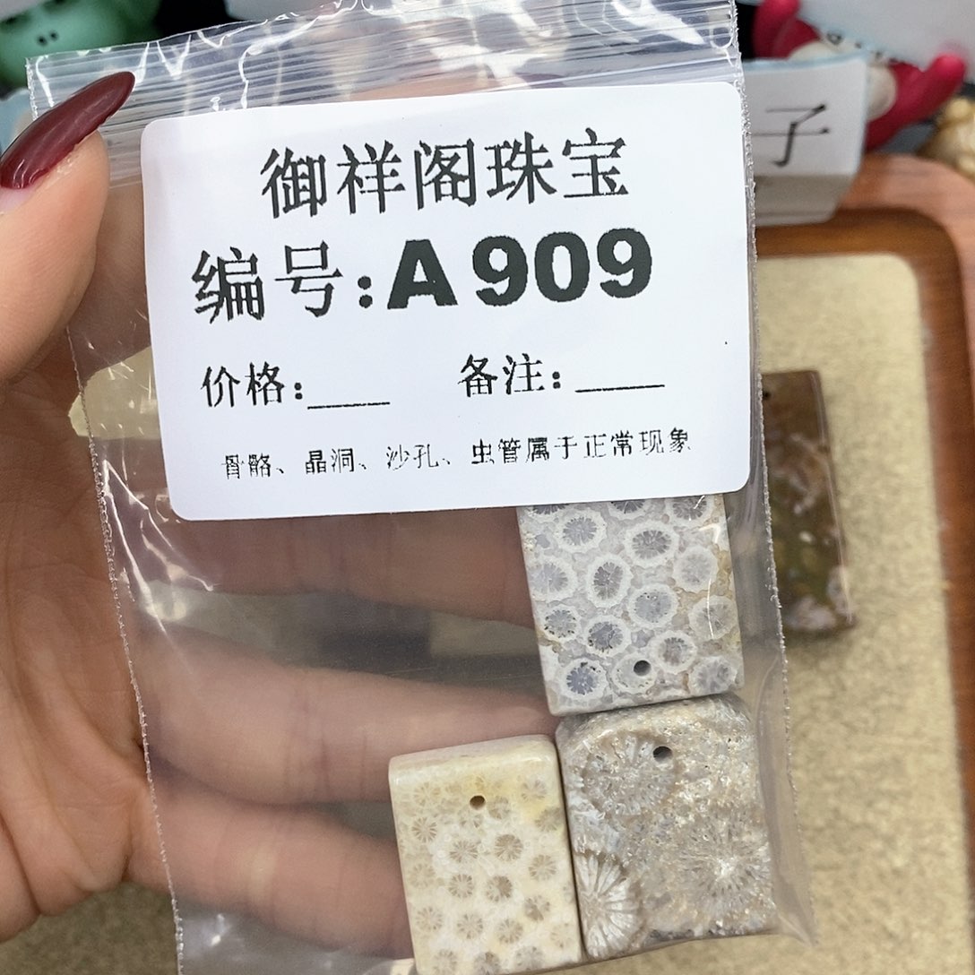 硅化珊瑚（珊瑚玉）A未镶嵌雪*?