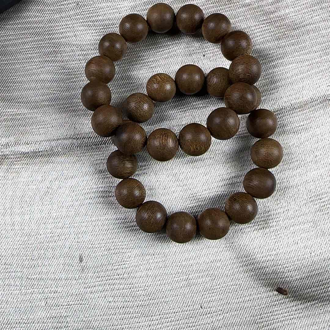 沉香木手串加里曼丹野料13圆珠收藏级23克多样性发一