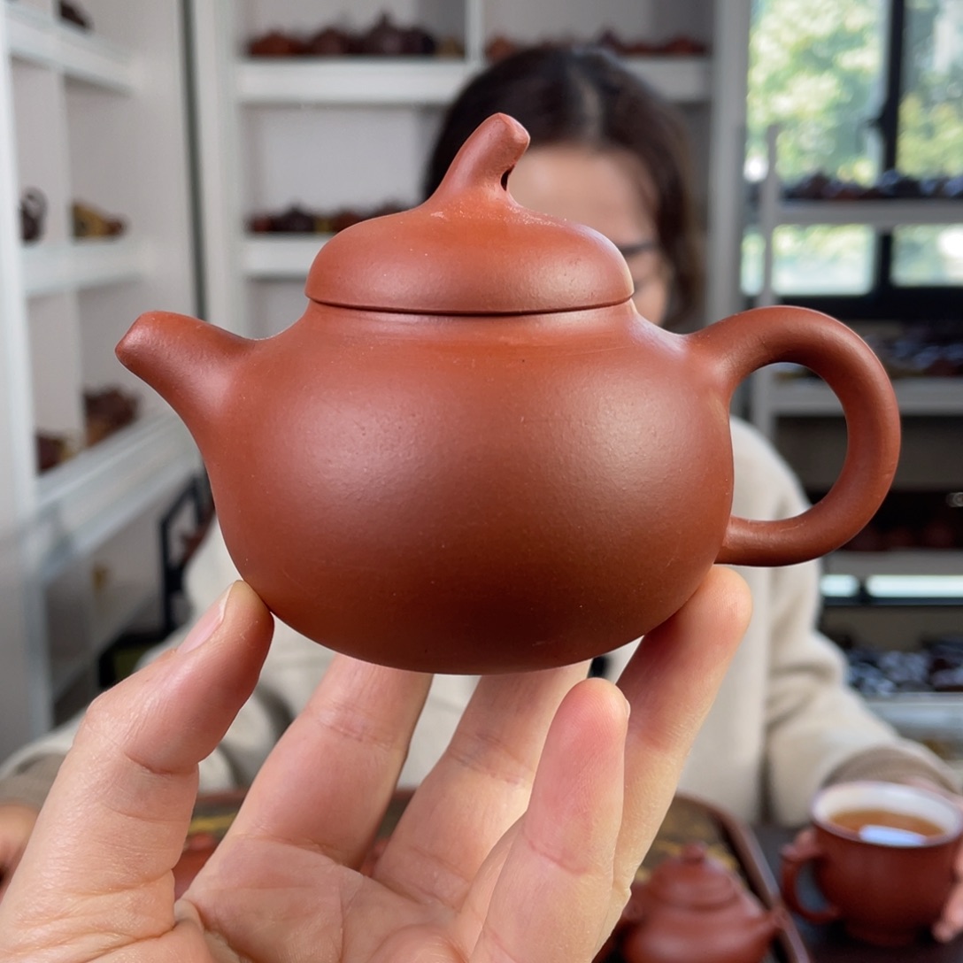 紫砂茶壶红清水茄瓜160cc