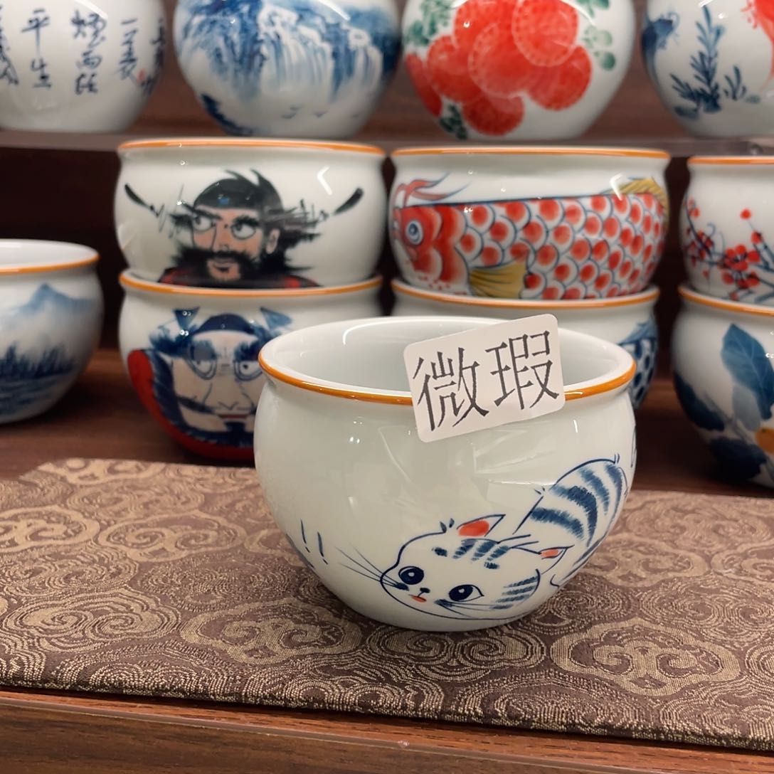 有瑕釉下彩纯手绘