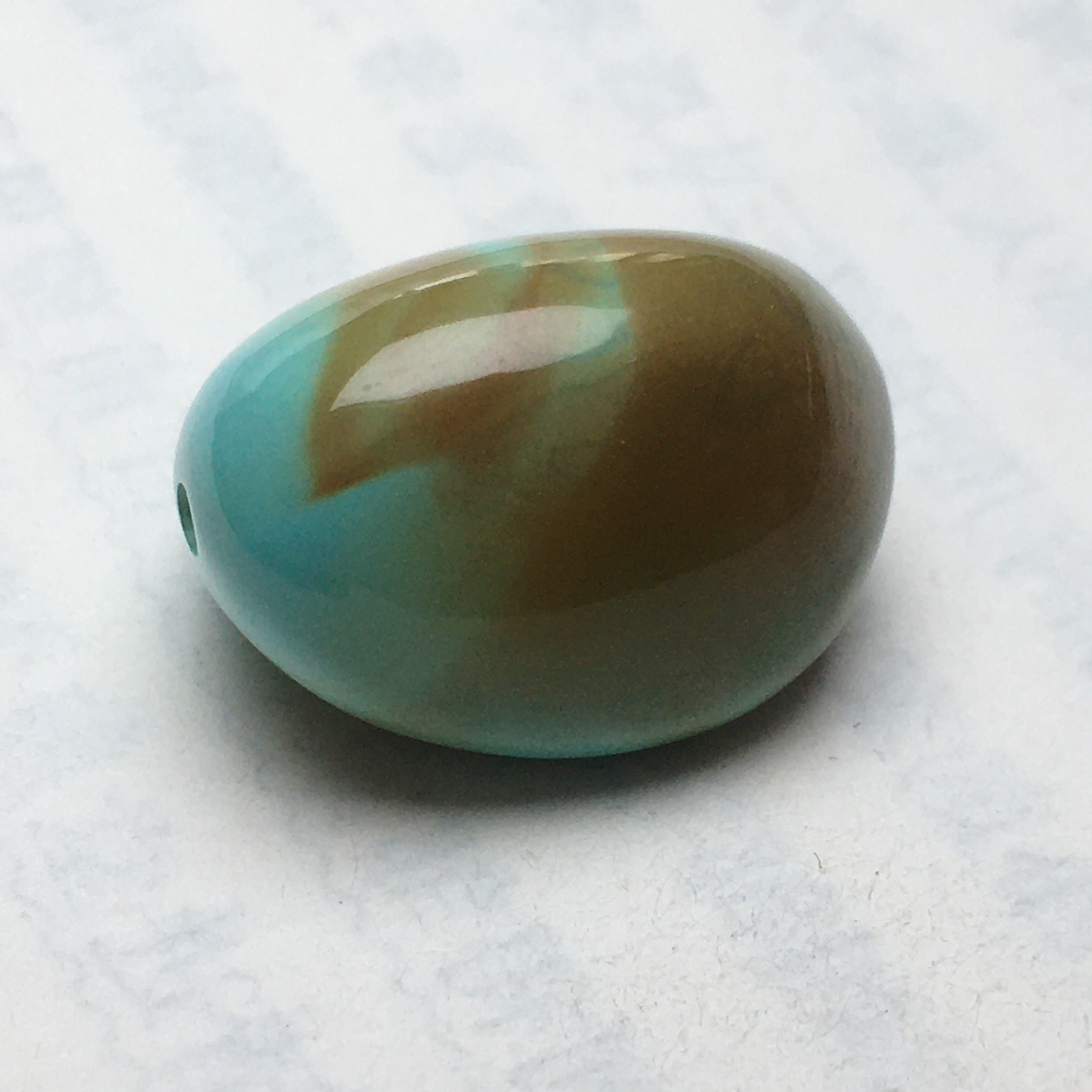 原矿高瓷绿松石水波纹糖豆