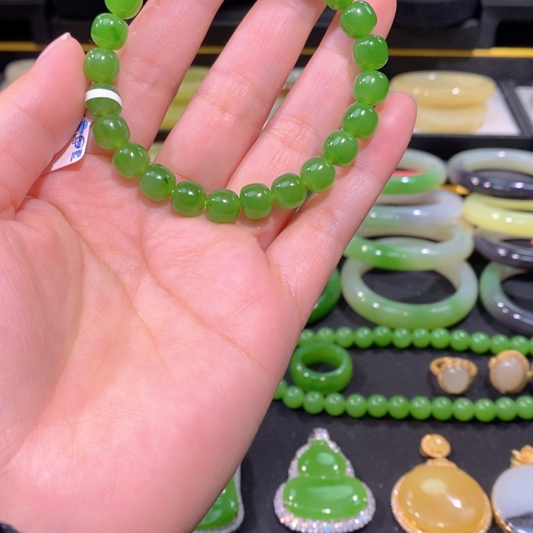 环***环和田玉（碧玉）未镶嵌手串