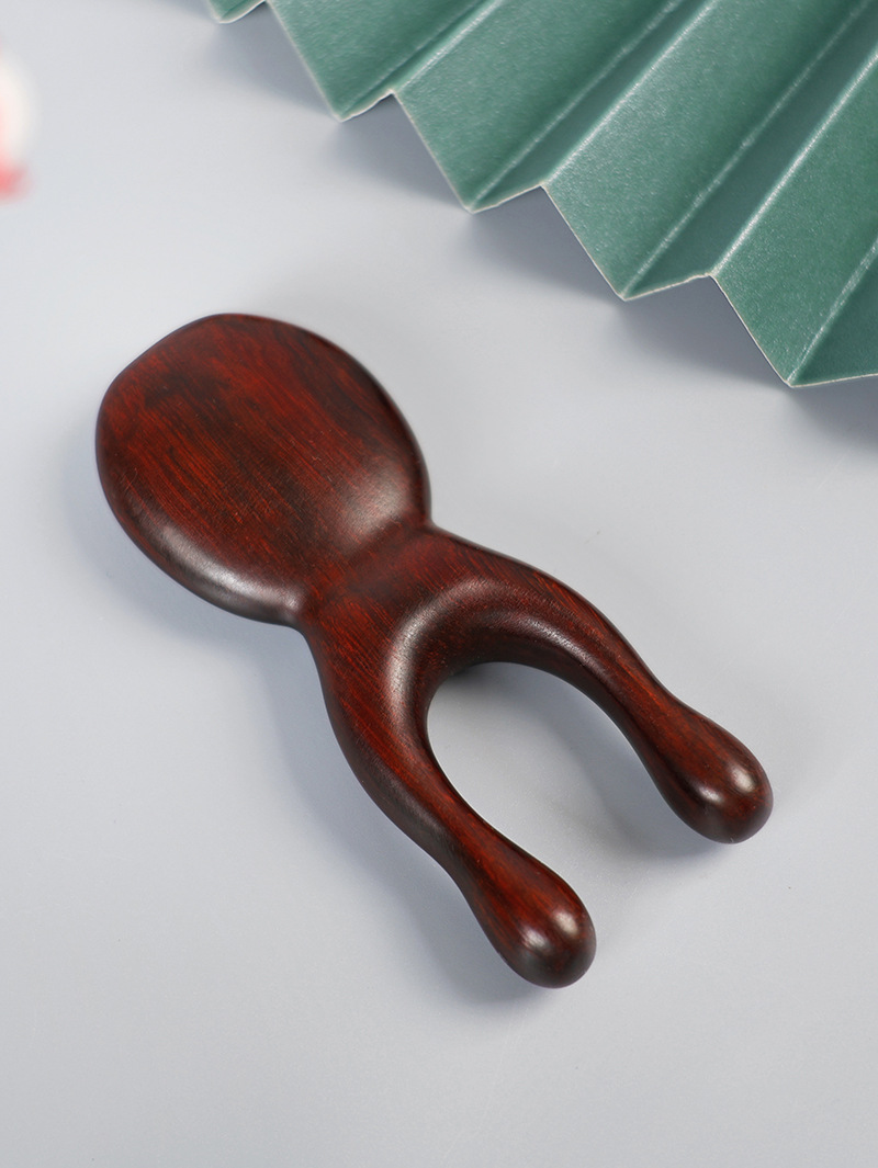 锻光紫檀小青蛙眼部脸部鼻梁按摩梳实木点穴梳刮痧拔筋经络按摩