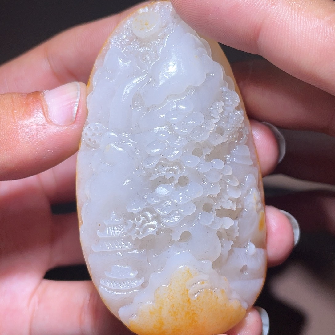 和田玉未镶嵌挂件D2