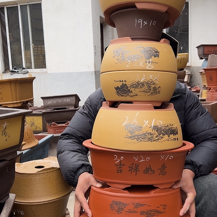 紫砂花盆紫砂花盆