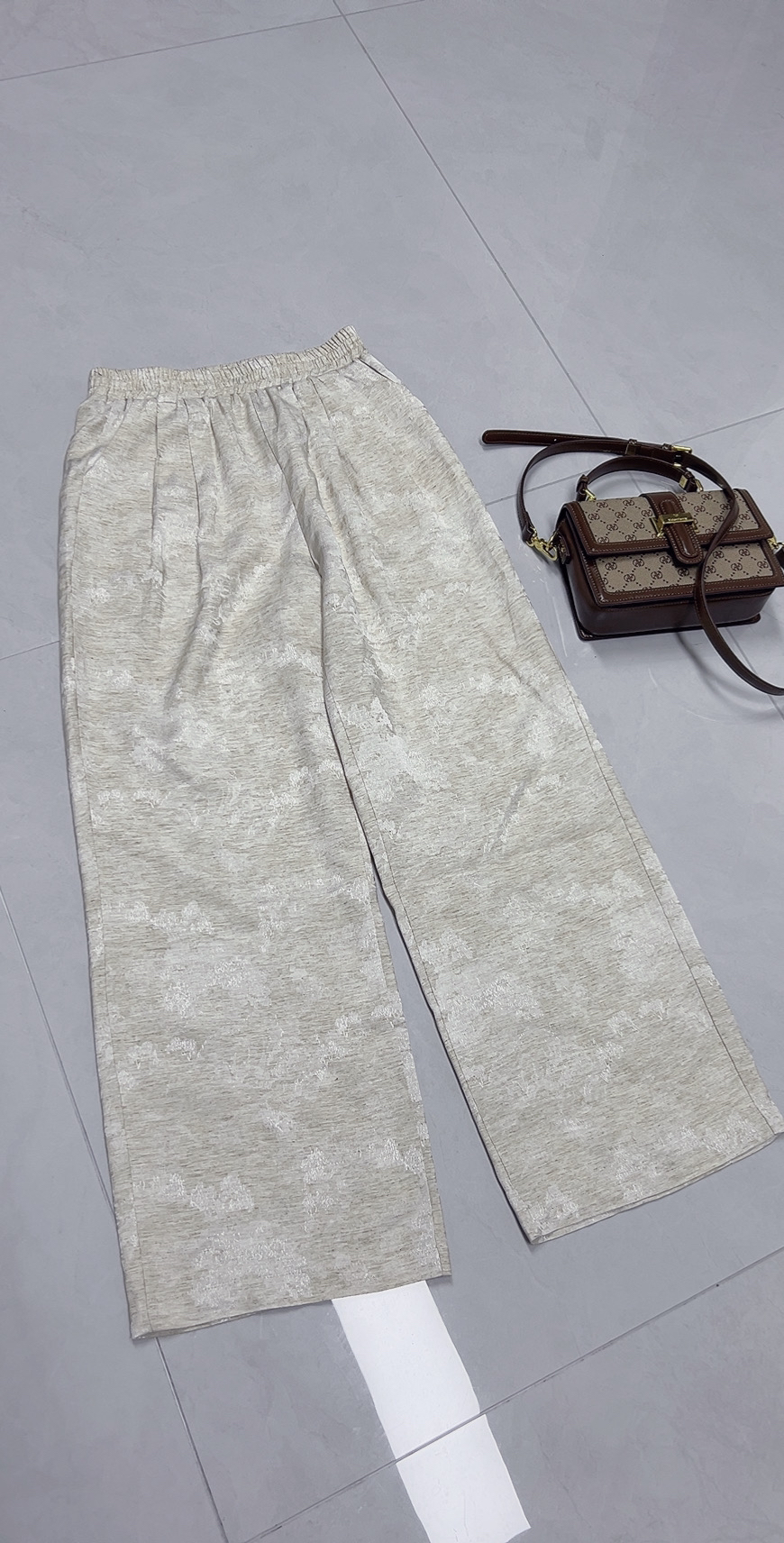 2025春秋款新中式国风人丝提花垂感复古休闲百搭直筒裤