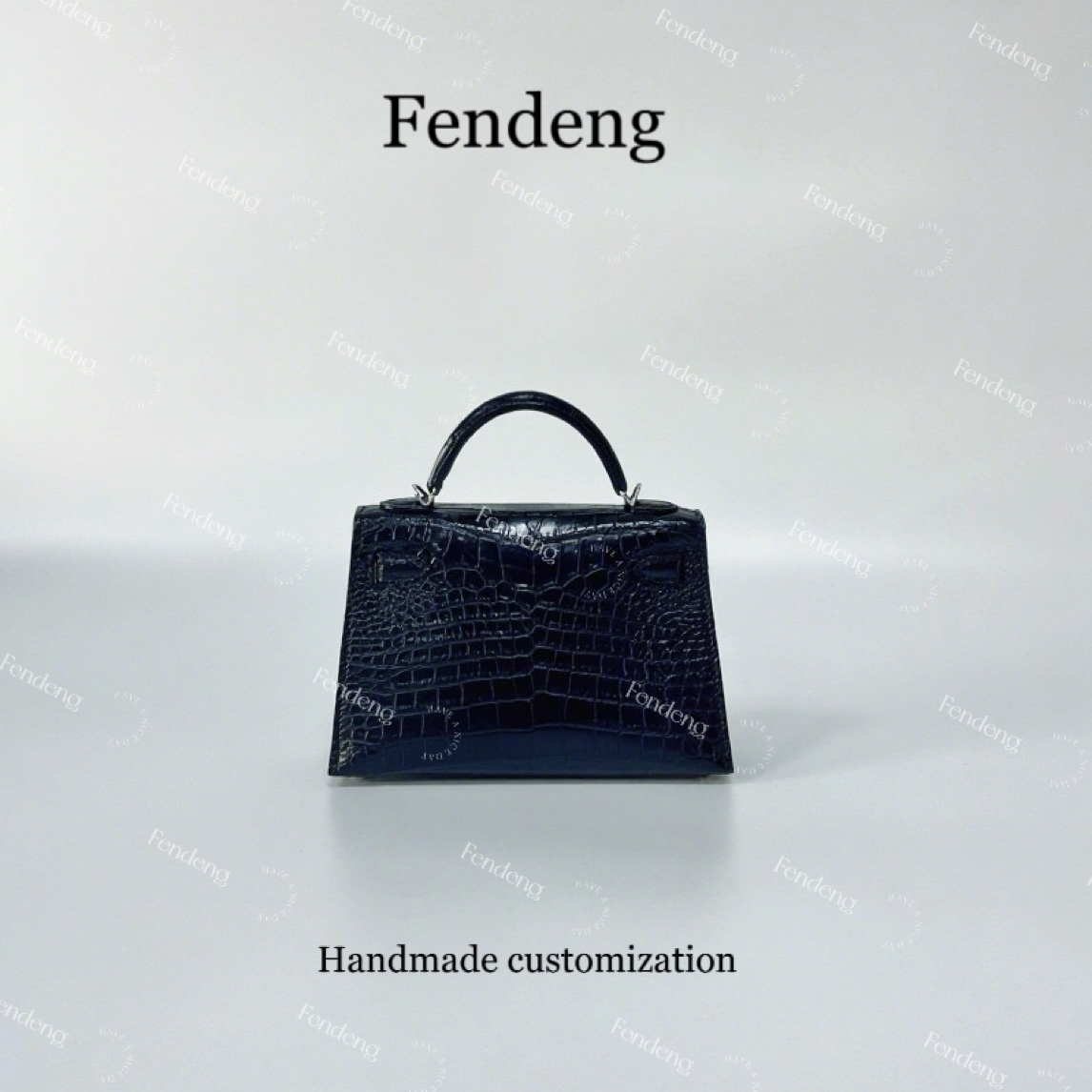 【高定女包】芬登Fendeng 鳄鱼皮手提包哑光凯莉