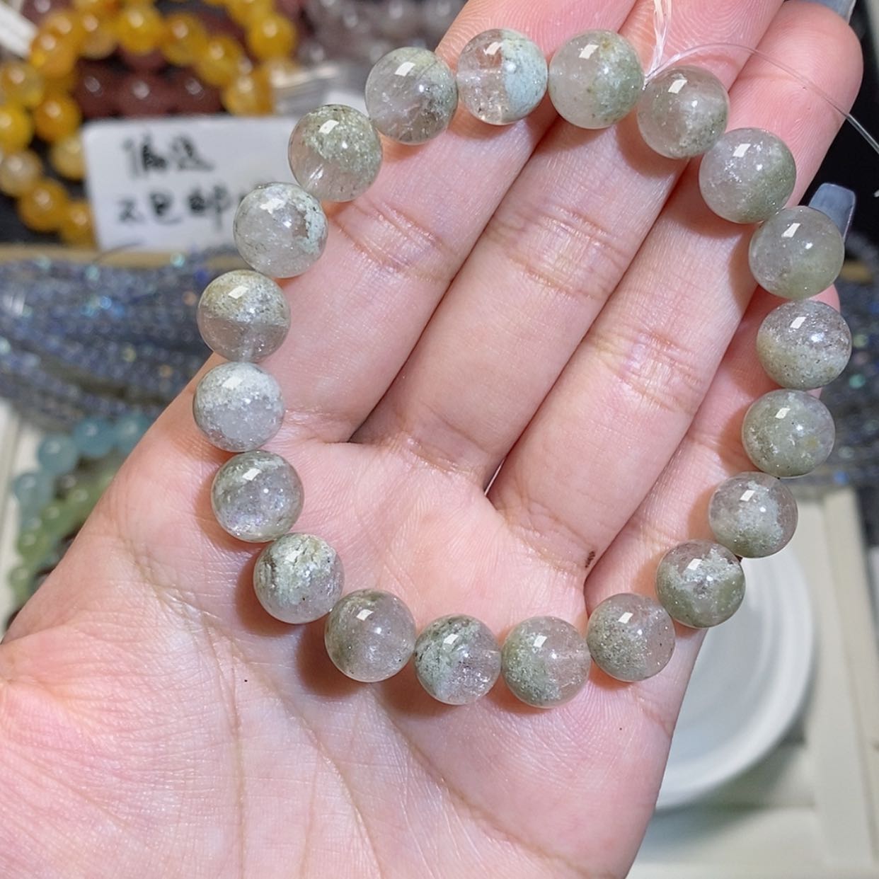 【闪购商品】水晶手链未镶嵌抹茶绿幽灵149