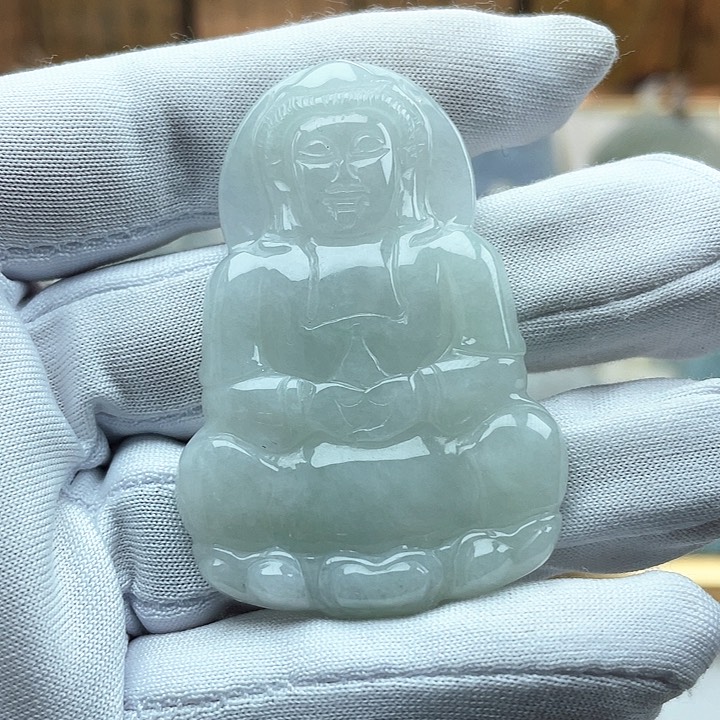 翡翠未镶嵌颈饰天然翡翠或正牌观音