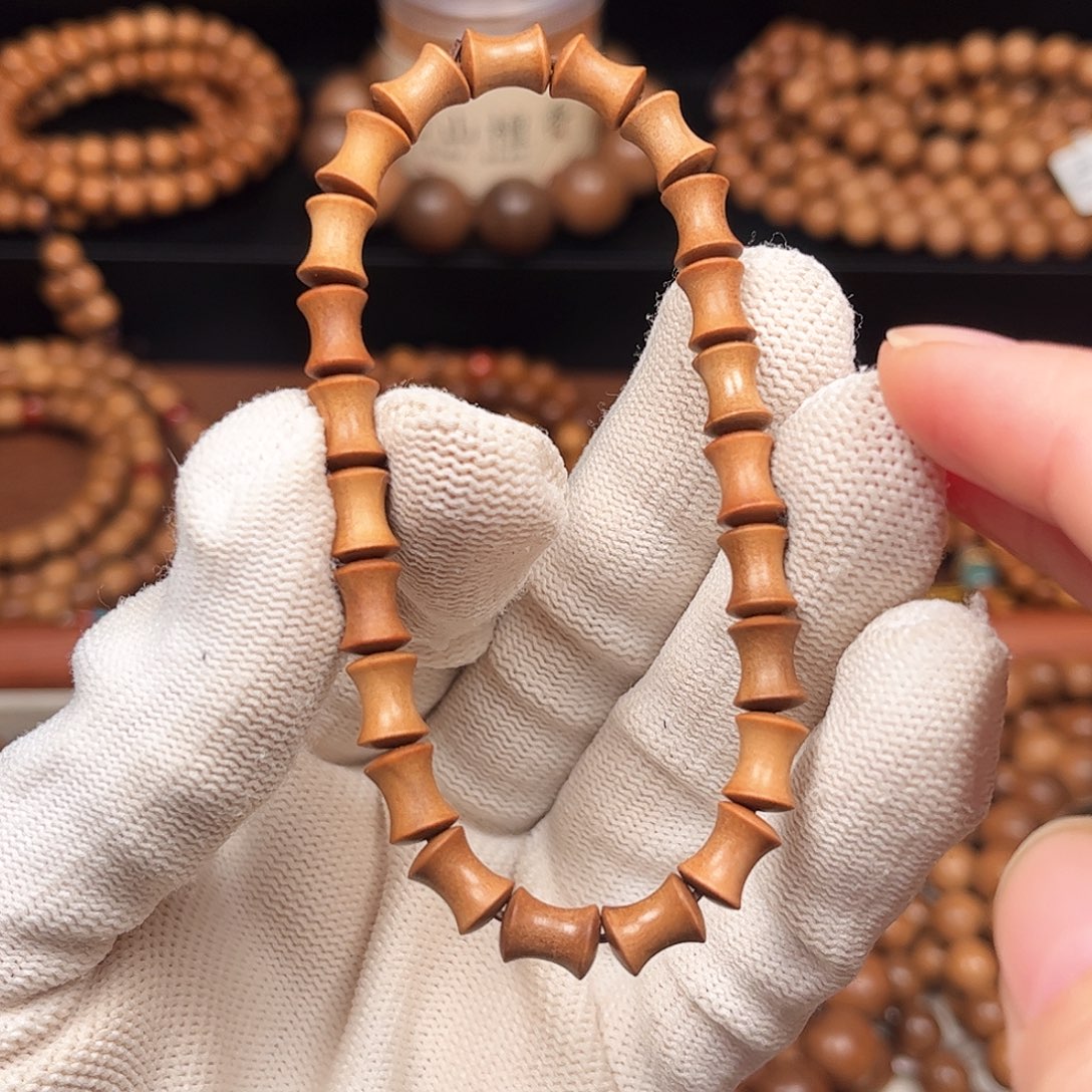 檀香木手串/手链老山檀香6.8竹节