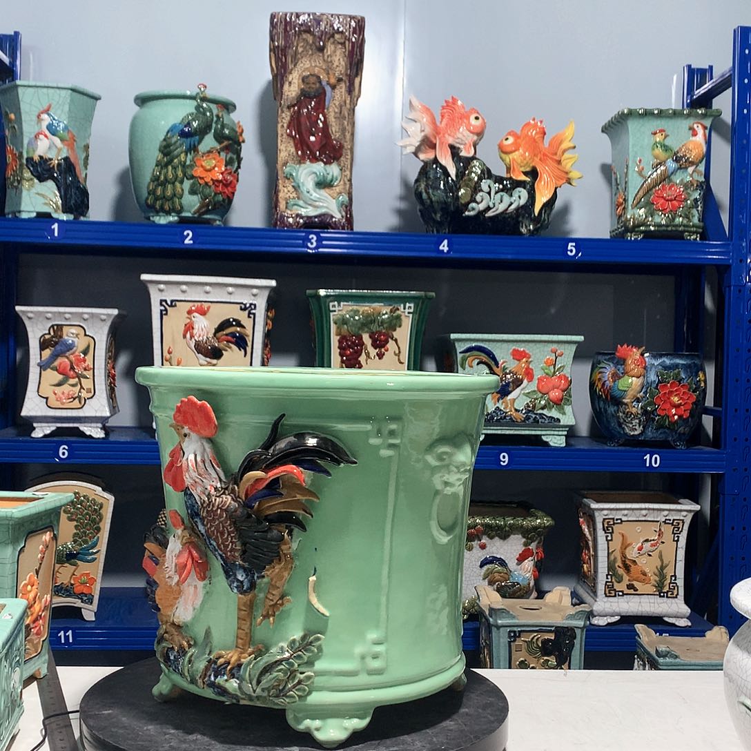 *****高温粗陶石湾花盆