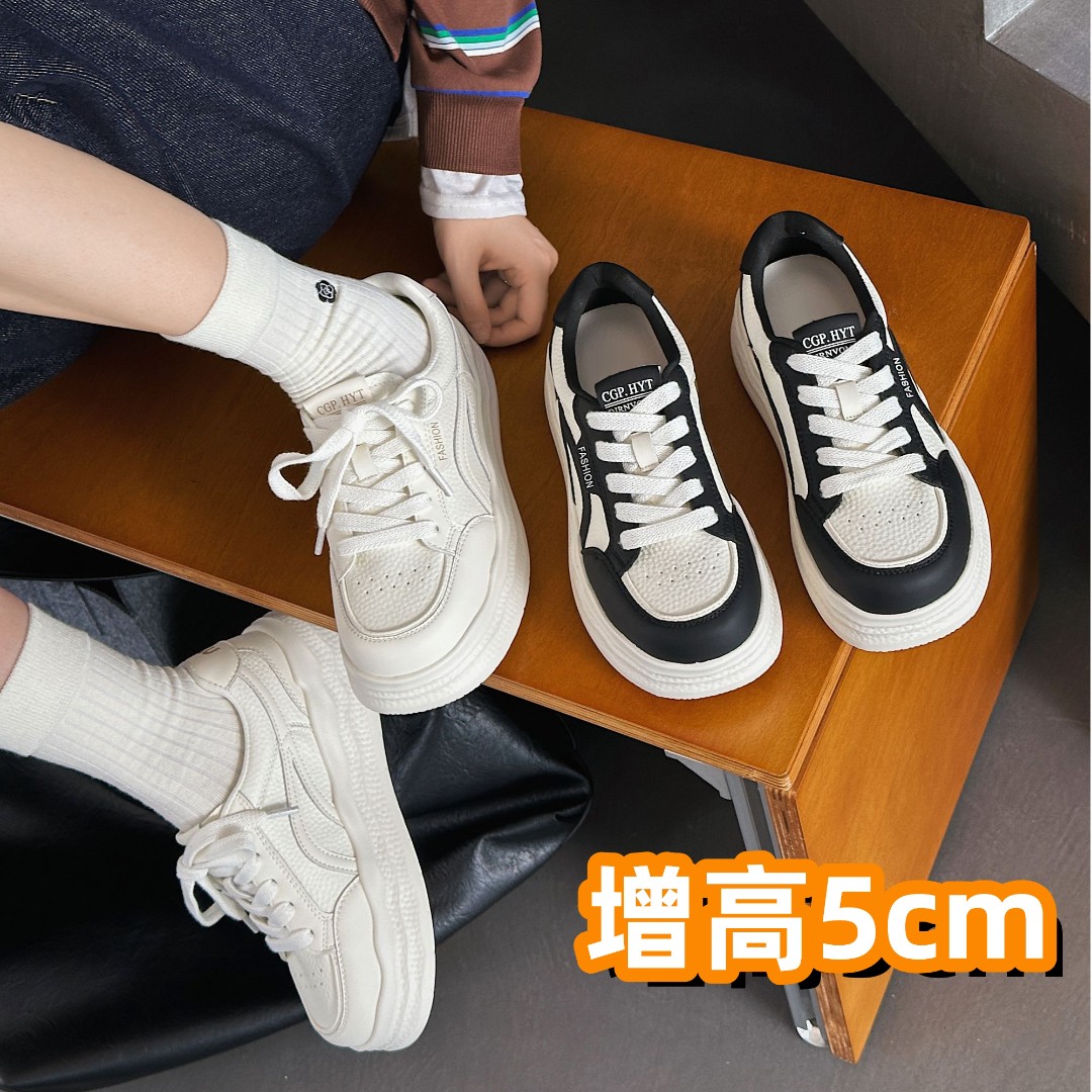 凡希秋季增高休闲女鞋新款鞋子高级感百搭厚底休闲时尚百搭女鞋