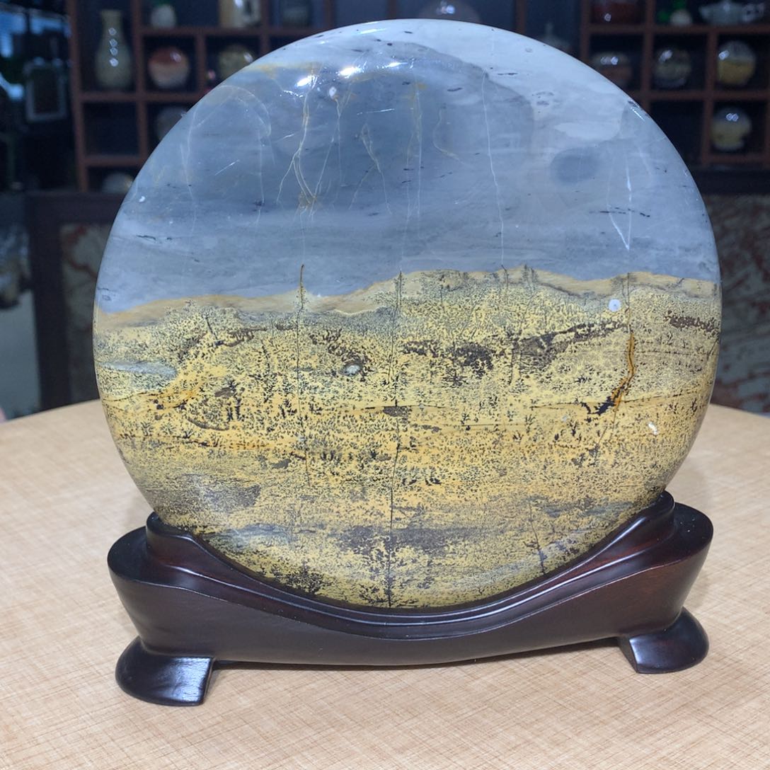 紫砂广西国画石，收藏观赏