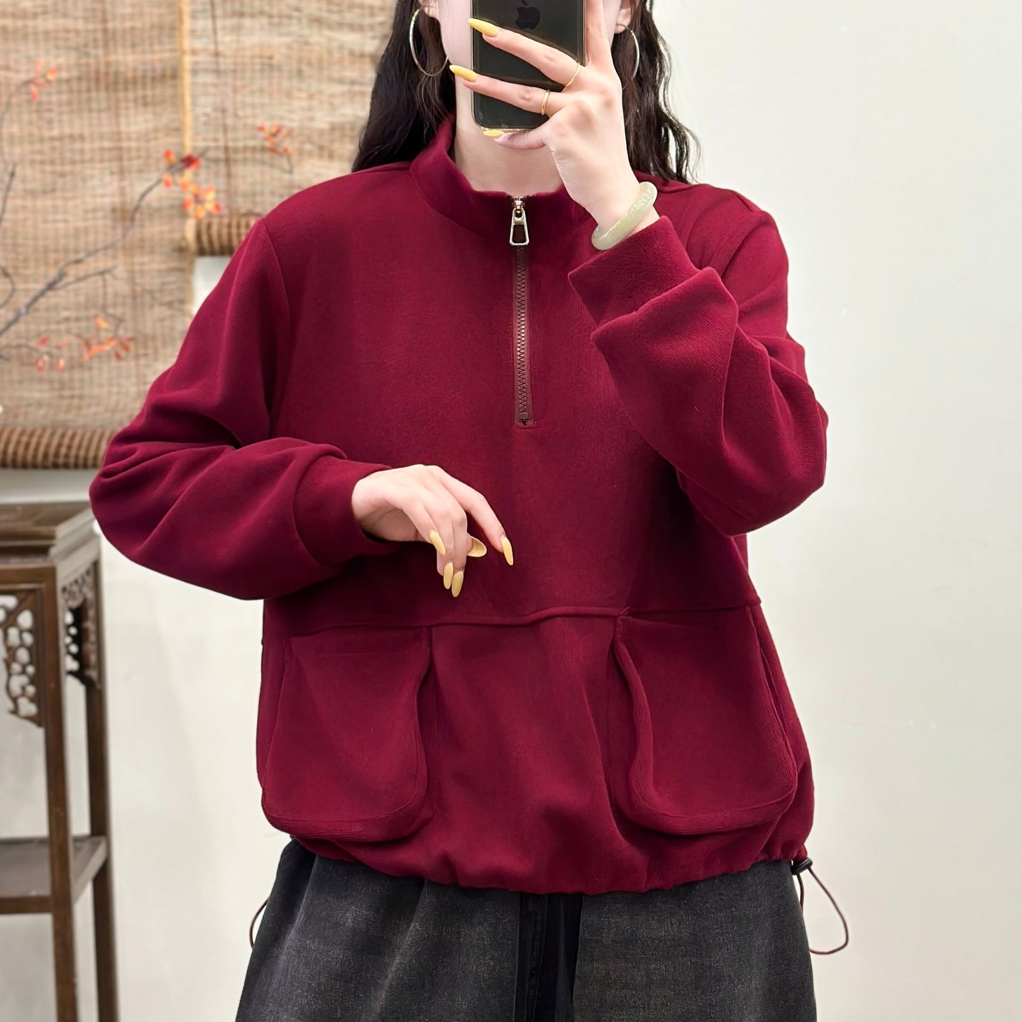 17014新款春秋休闲减龄宽松显瘦上衣卫衣