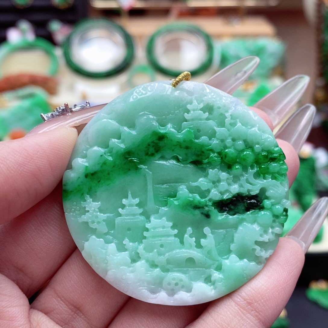 颈饰未镶嵌翡翠翡翠吊坠