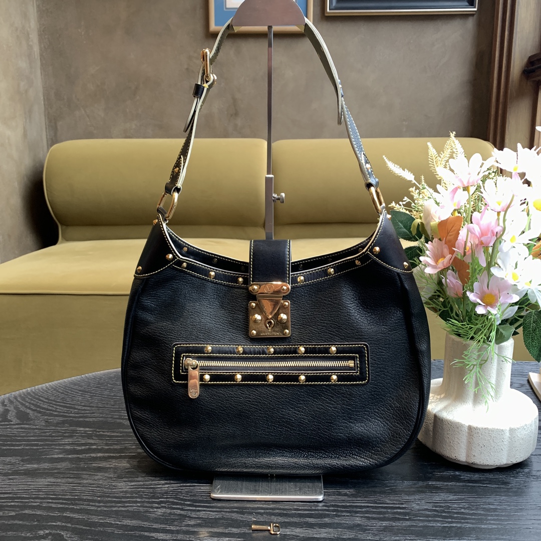 95新 LouisVuitton/路易威登 LV 苏哈里 黑色单肩腋下包/sp21912