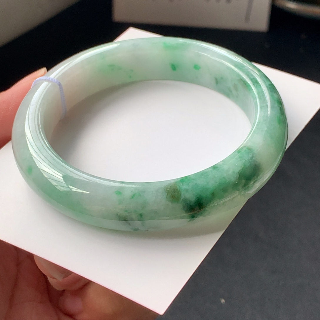 翡翠手镯未镶嵌12号55.5-12-9.1满裂