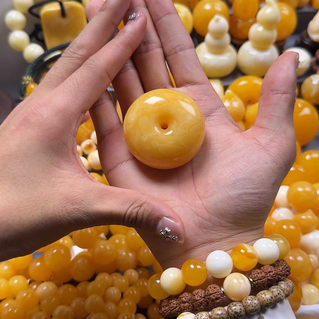 蜜蜡珠宝奇石未镶嵌平安扣