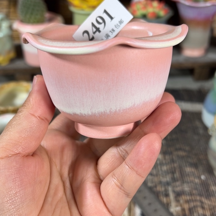 口6.5 手工花盆满30包邮