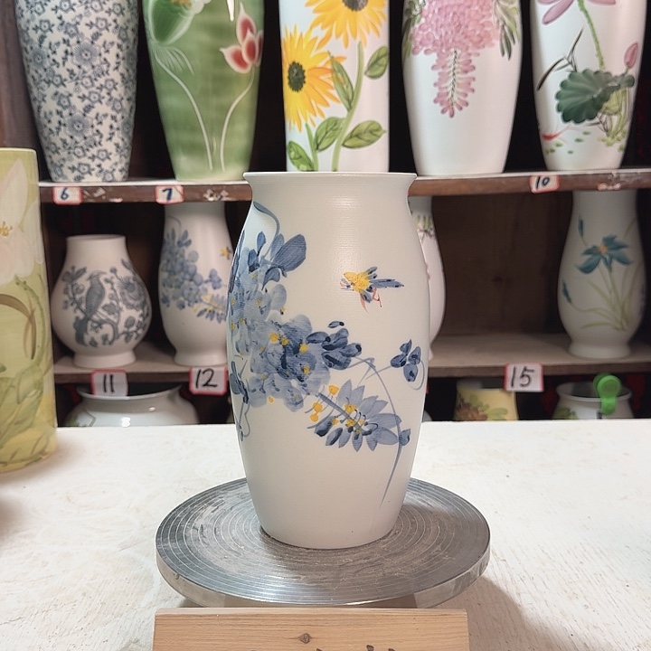 陶保龄球兰兰紫藤新款新款陶瓷陶瓷