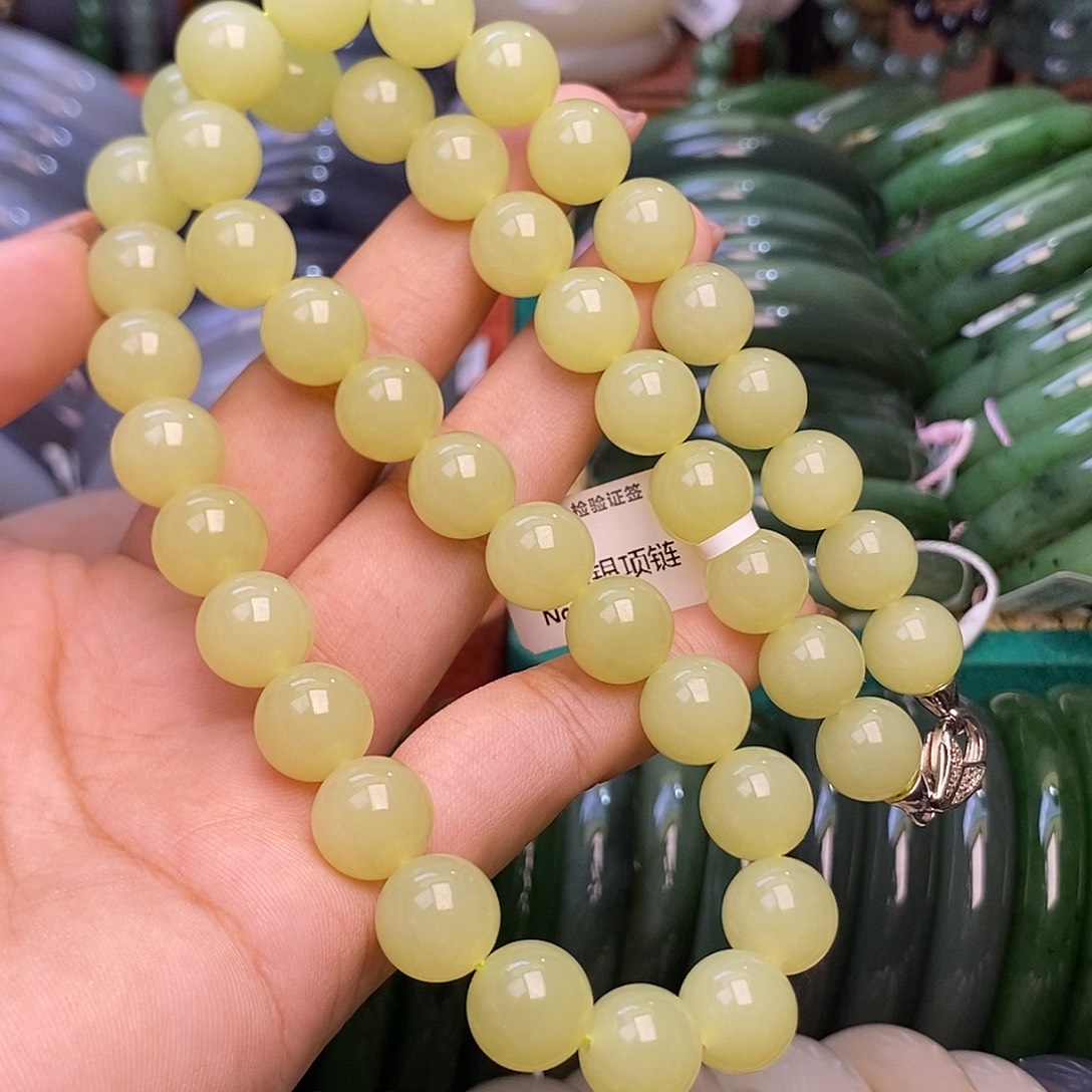 未镶嵌手镯和田玉黄口特细料毕业妈妈链11mm