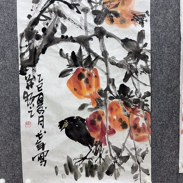 国画靳长年老师手绘作品