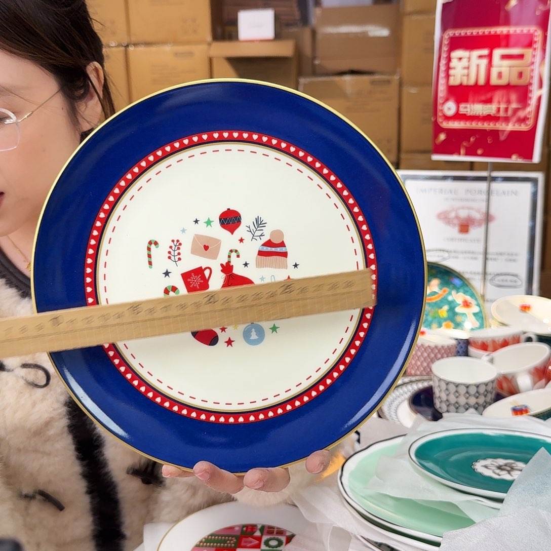 骨瓷高骨10.5英寸平盘27cm一个外贸骨瓷