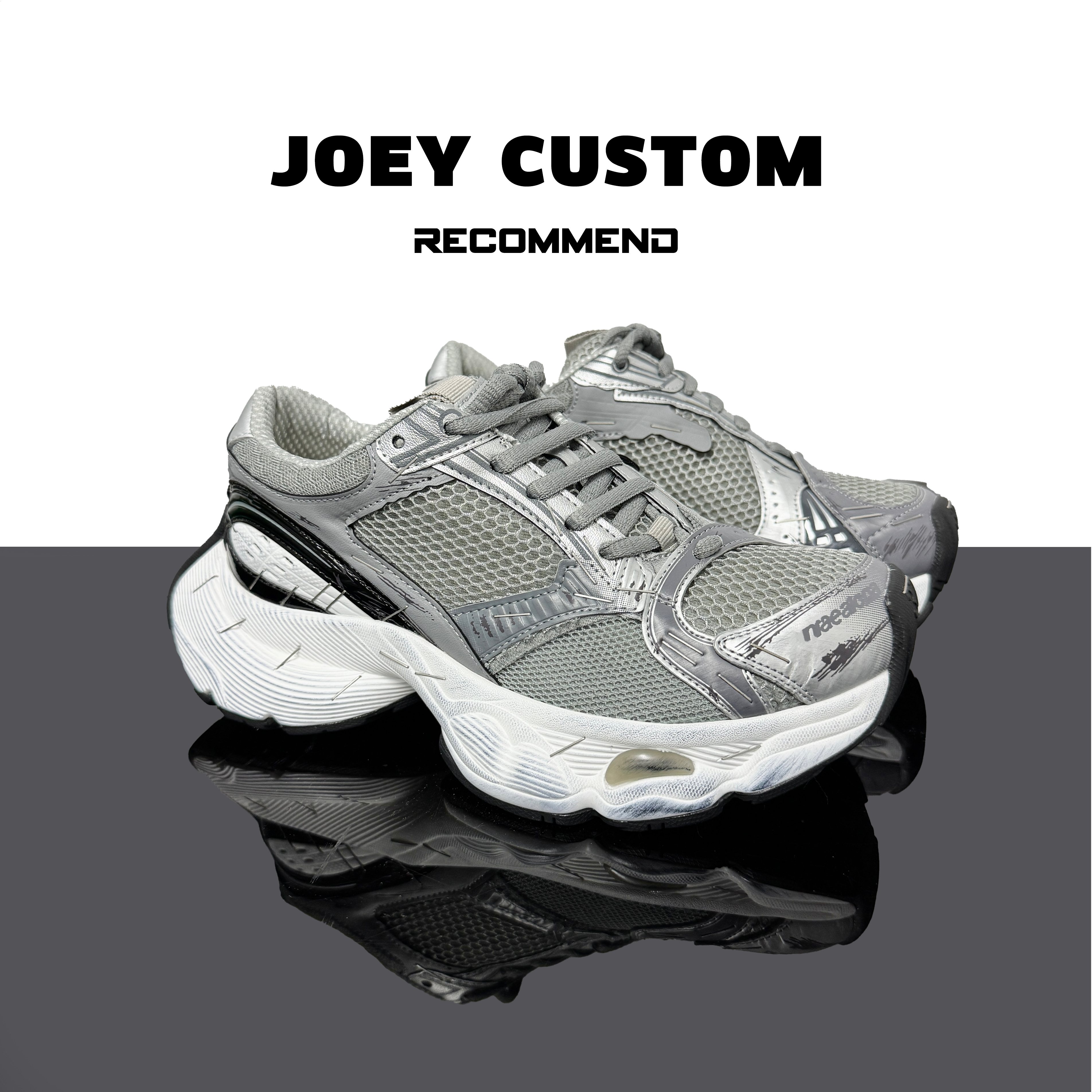 JOEY | 老爹鞋春款透气网面舒适性擦色厚底潮鞋女鞋 858