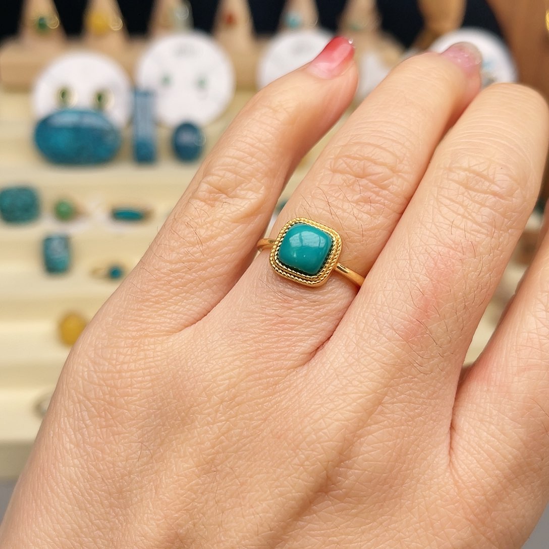 绿松石戒指合金女戒