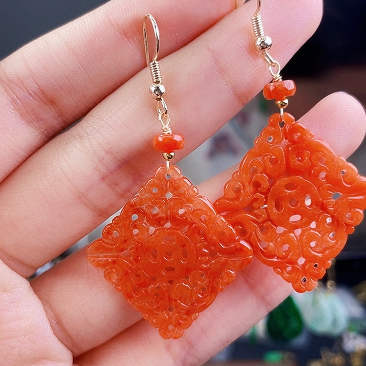 翡翠耳饰未镶嵌饰品