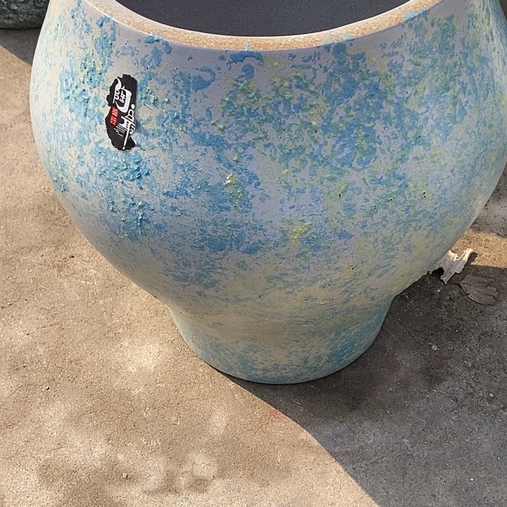 紫砂花盆口28高度39瑕疵橄榄