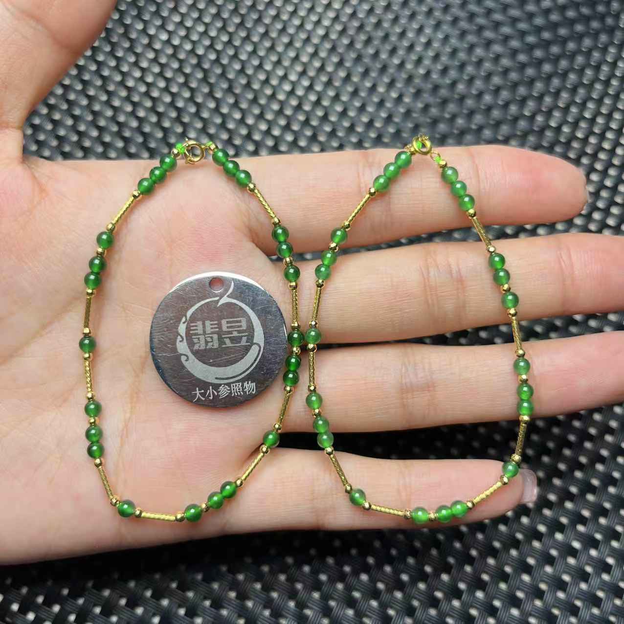 35453T29-3B8-天然A货翡翠手串/约2+/约24颗-多样性发其一